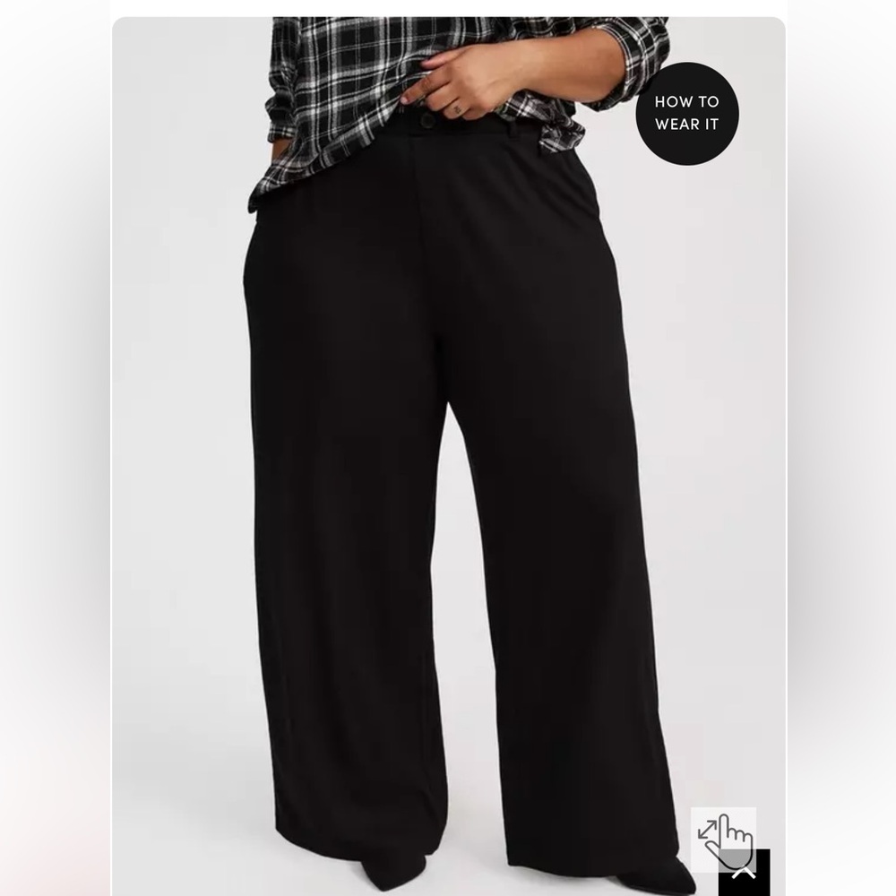 Torrid Black High Waisted, Wide Leg Women's Pants sz 3X